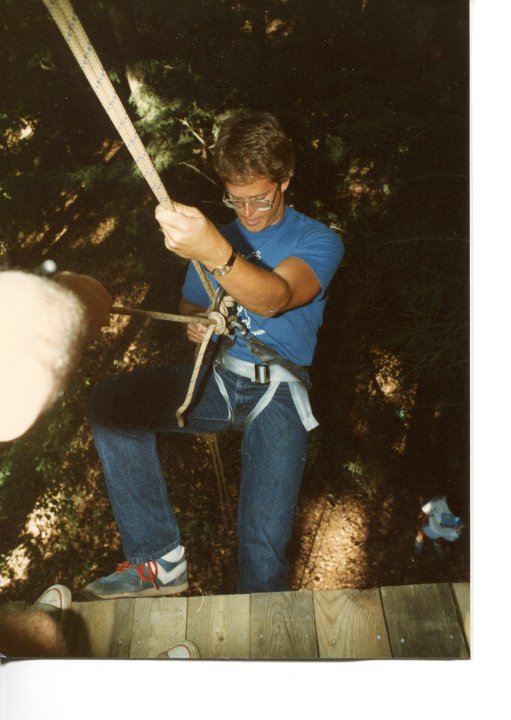 Jim Shields Rappelling